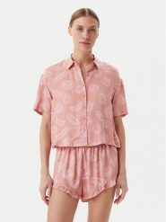Hunkemöller Koszulka piżamowa 301513 Beżowy Regular Fit. Brązowe koszule nocne damskie Hunkemöller, bez wzorów, z wiskozy. Za 89.99 zł.