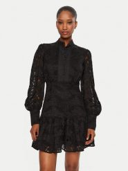 BARDOT Sukienka koktajlowa 58421DB Czarny Regular Fit. Czarne sukienki damskie BARDOT, bez wzorów, z bawełny, wizytowe, bez kołnierzyka, bez ramiączek. Za 359.99 zł.