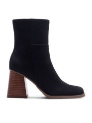 Nine West Botki KASIM ZR117-2 Czarny. Czarne botki damskie Nine West, z materiału, bez obcasa, na słupku, bez zapięcia. Za 195.99 zł.