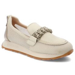 Beżowe Półbuty Hispanitas Modne Wsuwane Obuwie Damskie. Brązowe półbuty damskie Hispanitas, bez wzorów, ze skóry, eleganckie, bez obcasa. Za 599.00 zł.