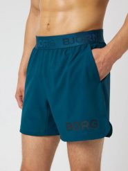BORG 6" SHORTS z recyklingowanego poliestru – REFLECTING POND. Niebieskie szorty męskie Björn Borg, bez wzorów, klasyczne. Za 268.00 zł.