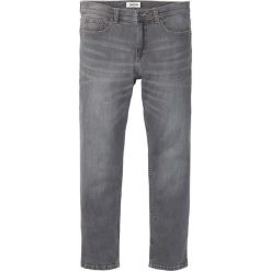 Dżinsy ze stretchem Regular Fit Straight bonprix szary denim. Szare jeansy męskie bonprix. Za 79.99 zł.