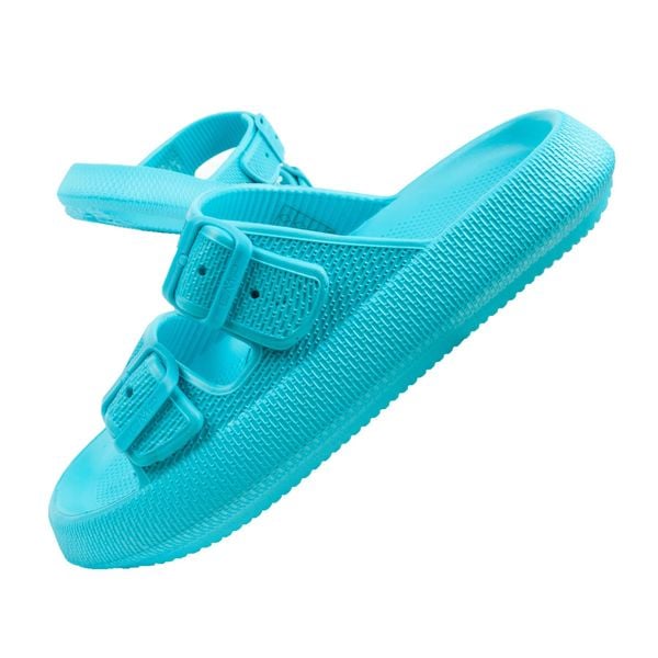 Klapki sportowe damskie CMP Belem Slipper turkusowe wygodne. Niebieskie klapki damskie CMP, bez wzorów, z syntetyku, bez obcasa. Za 89.00 zł.
