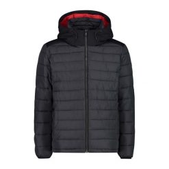 Kurtka Męska Zimowa 32K3187 OCIEPLANA Szara. Czarne kurtki męskie CMP, na zimę, m, bez wzorów, sportowe, bez kaptura. W wyprzedaży za 299.99 zł.