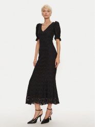 ROTATE Sukienka koktajlowa Drola 113071100 Czarny Slim Fit. Czarne sukienki damskie ROTATE, bez wzorów, z bawełny, wizytowe, bez kołnierzyka, bez ramiączek. Za 919.99 zł.