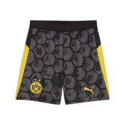 Męskie szorty KIDSUPER × BORUSSIA DORTMUND PUMA Black Faster Yellow. Czarne szorty męskie Puma, bez wzorów, sportowe. Za 199.00 zł.