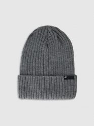 4F Czapka zimowa Thinsulate męska - szara L. Szare czapki męskie 4f, na zimę, bez wzorów, z syntetyku, eleganckie. Za 69.99 zł.