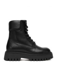 G-Star Raw Trapery EO-AYSE-8093-25 Czarny. Czarne trapery damskie G-Star Raw, ze skóry, bez obcasa. Za 359.99 zł.