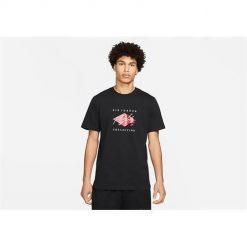 Koszulka sportowa męska Nike Air Jordan Flight Essential. Czarne t-shirty sportowe męskie Nike, m, z bawełny, bez ramiączek. Za 248.00 zł.