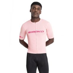 Męska koszulka rowerowa z krótkim rękawem z siateczki Kolarstwo Siroko M8 Met. Czerwone t-shirty sportowe męskie SIROKO, na lato, m, z tkaniny, bez ramiączek, rowerowe. Za 254.00 zł.
