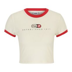 Koszulka damska FILA Luverne Tight Ringer. Brązowe bluzki sportowe damskie Fila, s, bez wzorów, bez ramiączek. Za 99.99 zł.