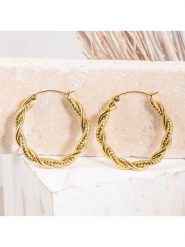 LA CHIQUITA Pozłacane kolczyki-kreole rozmiar: onesize. Żółte kolczyki damskie LA CHIQUITA, pozłacane. Za 134.85 zł.