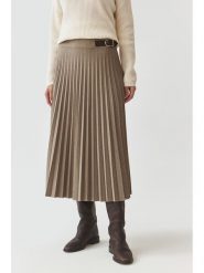 TATUUM Spódnica "Antaliki" w kolorze beżowym rozmiar: 34. Brązowe spódniczki damskie Tatuum, bez wzorów, ze skóry, midi, proste. Za 214.19 zł.