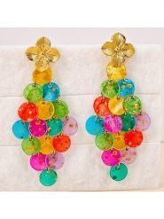 LA CHIQUITA Pozłacane kolczyki-wkrętki "Shell Curtain" z masą perłową rozmiar: onesize. Białe kolczyki damskie LA CHIQUITA, z perłą, pozłacane. Za 170.07 zł.