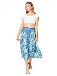 Aller Simplement Spódnica w kolorze niebiesko-turkusowym rozmiar: 34/36. Niebieskie spódniczki damskie Aller Simplement, bez wzorów, klasyczne, z podwyższonym stanem, midi. Za 56.99 zł.