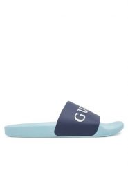 Guess Klapki F5GZ06 BB00F Granatowy. Niebieskie klapki i japonki męskie Guess, z tworzywa sztucznego. Za 109.99 zł.