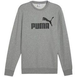 Bluza Męska Logo Dekolt W Szpic Essentials No 1. Szare bluzy bez kaptura męskie Puma, m. Za 208.99 zł.