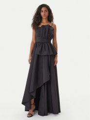 Fracomina Sukienka wieczorowa FQ26SD3010W83101 Czarny Regular Fit. Czarne sukienki damskie Fracomina, xl, bez wzorów, z syntetyku, wizytowe, bez kołnierzyka, bez ramiączek. Za 1,339.00 zł.