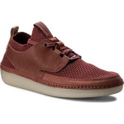 Półbuty CLARKS - Nature IV. 261276534 Burgundy Combi. Czerwone półbuty damskie Clarks, bez wzorów, z gumy, bez obcasa, na płaskiej podeszwie. W wyprzedaży za 249.00 zł.
