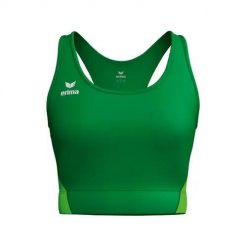 Biustonosz sportowy Erima T&F Wings zielony. Zielone biustonosze sportowe damskie Erima, bez wzorów, z elastanu. Za 171.95 zł.