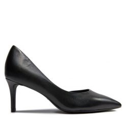 Szpilki Tamaris. Czarne szpilki Tamaris, bez wzorów, bez obcasa. Za 289.99 zł.