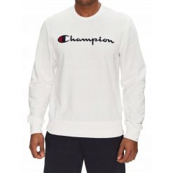 BLUZA męska CHAMPION 220727-WW001 bez kaptura biała bawełniana S. Białe bluzy bez kaptura męskie CHAMPION, m, z bawełny. Za 239.00 zł.