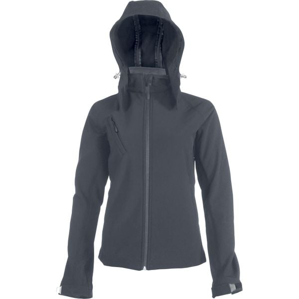 Kurtka damska Kariban Softshell À Capuche Amovible. Czarne kurtki damskie KARIBAN, bez wzorów, z softshellu, bez kaptura. Za 283.00 zł.