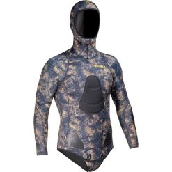 Kurtka do łowiectwa podwodnego męska Subea SPF 540 camo PAD z neoprenu 5 mm. Brązowe kurtki męskie SUBEA, m, bez wzorów, z gumy, sportowe, bez kaptura. W wyprzedaży za 399.99 zł.