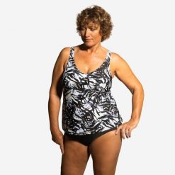 Góra stroju do gimnastyki w wodzie damska Nabaiji tankini Lily Boo. Czarne bikini damskie NABAIJI, bez wzorów. Za 69.99 zł.