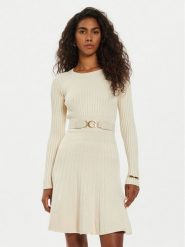 Guess Sukienka dzianinowa W2BK29 Z2YJ2 Écru Regular Fit. Sukienki damskie Guess, l, z aplikacjami, z dzianiny, bez kołnierzyka, bez ramiączek. Za 329.99 zł.