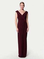 LAUREN RALPH LAUREN Sukienka wieczorowa 253863940018 Bordowy Slim Fit. Czerwone sukienki damskie Lauren Ralph Lauren, bez wzorów, z syntetyku, wizytowe, bez kołnierzyka, bez ramiączek. Za 829.99 zł.