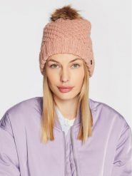 Roxy Czapka ERJHA04015 Różowy. Czerwone czapki zimowe damskie Roxy, z materiału. Za 149.99 zł.