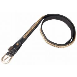 Pasek klinowy T de T. Czarne paski męskie T DE T, bez wzorów. Za 146.50 zł.