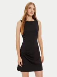 Guess Sukienka koktajlowa Lena W4BK14 KBJP2 Czarny Slim Fit. Czarne sukienki damskie Guess, l, z aplikacjami, ze lnu, wizytowe, bez kołnierzyka, bez ramiączek. Za 269.99 zł.