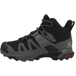 Buty trekkingowe męskie Salomon X Ultra Mid 4 Wide Gtx. Czarne buty trekkingowe męskie Salomon, z gore-texu, za kostkę, bez zapięcia, trekkingowe, gore-tex. Za 935.00 zł.
