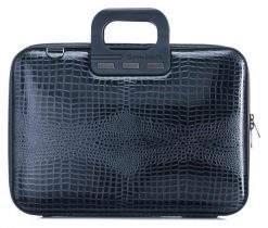 Torba Bombata Shiny Cocco 13''-14'' dark blue. Niebieskie torby na laptopa damskie Bombata, bez wzorów, ze skóry. Za 359.00 zł.