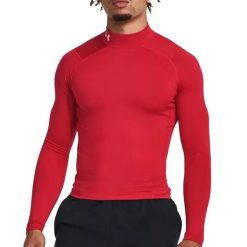 Męska koszulka termoaktywna UNDER ARMOUR czerwona. Czerwone bielizna termoaktywna męska Under Armour, m, bez wzorów, z elastanu. Za 237.65 zł.