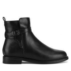 Botki Clara Barson. Czarne botki damskie Clara Barson, bez obcasa, na płaskiej podeszwie, bez zapięcia. Za 139.99 zł.