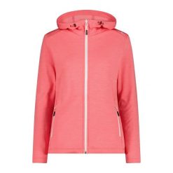 Damska elastyczna polarowa bluza z kapturem CMP. Czerwone bluzy z kapturem damskie CMP, xl, z dresówki. Za 377.85 zł.