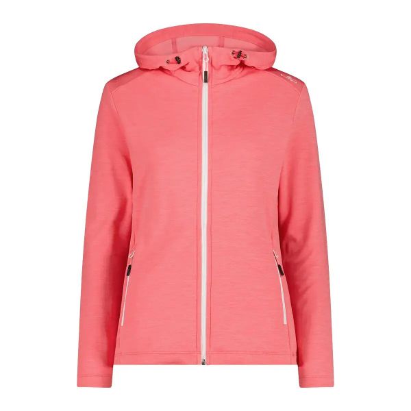 Damska elastyczna polarowa bluza z kapturem CMP. Czerwone bluzy z kapturem damskie CMP, xl, z dresówki. Za 377.85 zł.