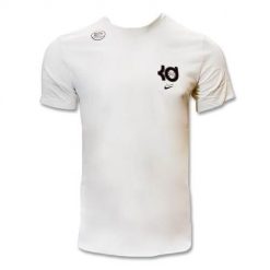 Koszulka sportowa męska Nike Kevin Durant Seasonal Logo Drifit. Białe t-shirty sportowe męskie Nike, m, bez ramiączek. Za 236.00 zł.