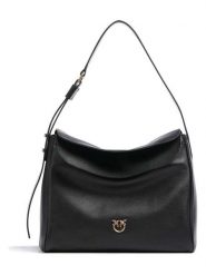 Pinko Skórzana torebka w kolorze czarnym - 30 x 25 x 15 cm rozmiar: onesize. Czarne torebki klasyczne damskie Pinko, bez wzorów, z materiału, bez dodatków. Za 1,076.21 zł.