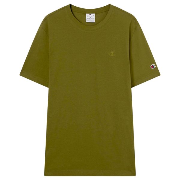 T-Shirt Champion Ss Tee Dorośli. Zielone t-shirty męskie CHAMPION, l, bez wzorów, z bawełny, bez kołnierzyka. Za 167.99 zł.