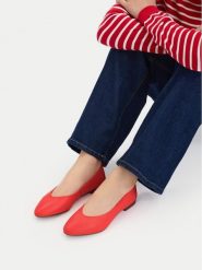 Lasocki Baleriny CEO-RST-KAJA-66K Czerwony. Czerwone baleriny damskie Lasocki, bez wzorów, ze skóry, bez obcasa. Za 149.99 zł.