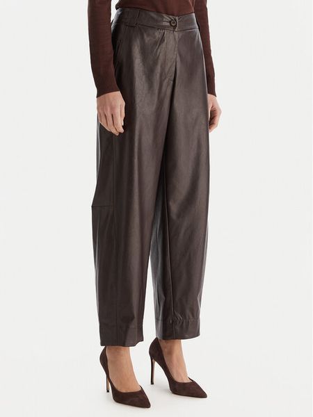 ACCESS FASHION Spodnie z imitacji skóry 54-5132-188 Brązowy Regular Fit. Brązowe spodnie materiałowe damskie ACCESS FASHION, bez wzorów, ze skóry, wizytowe. Za 479.99 zł.