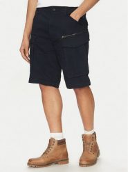 G-Star Raw Szorty materiałowe Rovic Zip D08566-5126 990 Czarny Relaxed Fit. Czarne szorty męskie G-Star Raw, z bawełny, bez kołnierzyka. Za 309.99 zł.