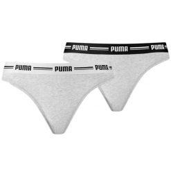 Stringi Damskie 907854 (zestaw 2 Sztuk). Brązowe stringi damskie Puma, l, bez wzorów. Za 118.99 zł.