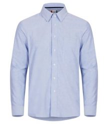 Clique Koszula Oxford z długim rękawem 100% bawełna, royal blue. Niebieskie koszule męskie CLIQUE, m, bez wzorów, z bawełny, bez kołnierzyka, bez ramiączek. Za 229.24 zł.