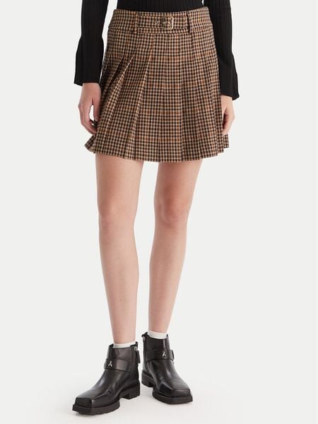 Liu Jo Spódnica mini MF5156 T4335 Beżowy Regular Fit. Brązowe spódniczki damskie Liu Jo, bez wzorów, z syntetyku, mini. Za 499.99 zł.