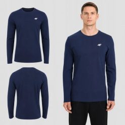 LONGSLEEVE MĘSKI 4F KOSZULKA BLUZKA Z DŁUGIM RĘKAWEM 5XL M611. Niebieskie t-shirty sportowe męskie 4f, m, z bawełny, bez ramiączek, na fitness i siłownię. Za 51.66 zł.